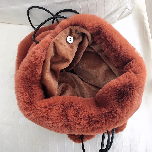New Faux Fur Sling Backpack main image 7